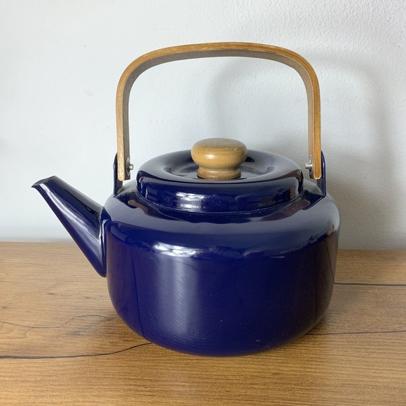 Vintage Kitchen Vintage Copco Style Enamel Tea Kettle Coffee Pot